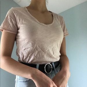 Abercrombie & Fitch Pink Scoop Neck Tee XS